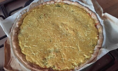 Quiche Carotte/courgettes simplissime {Vegan}