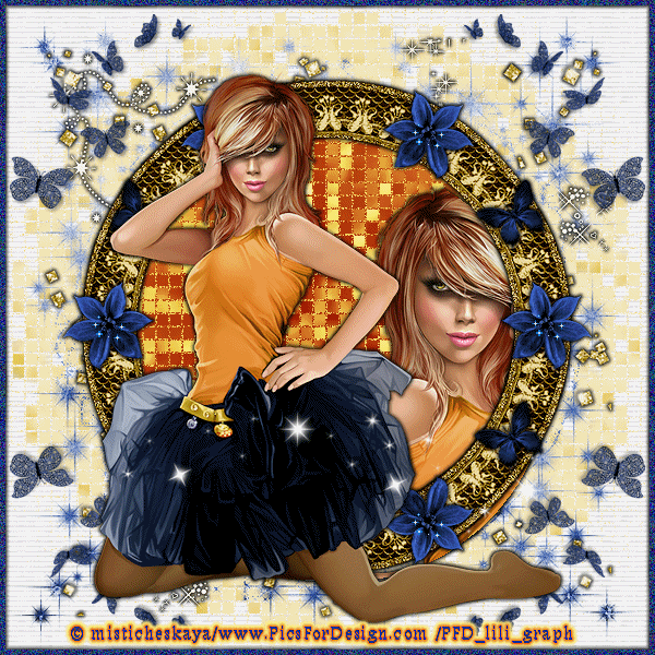 Gold and blue