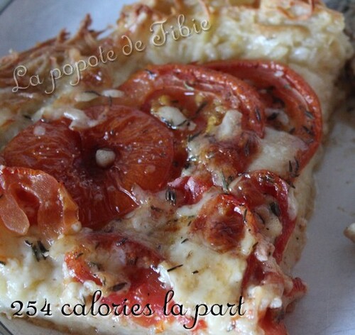 Tarte pomme de terre / tomate/ cantal 