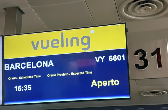 Aéroport de Palerme - Le vol est annoncé