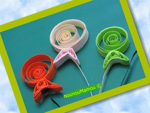 Ballons et montgolfières en quilling