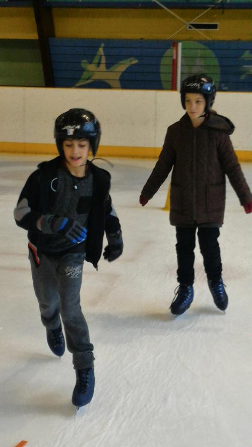 1ère séance de patinage...