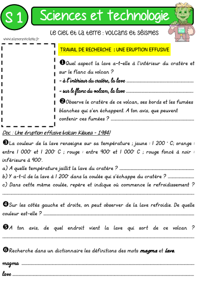 VOLCANS ET SEISMES