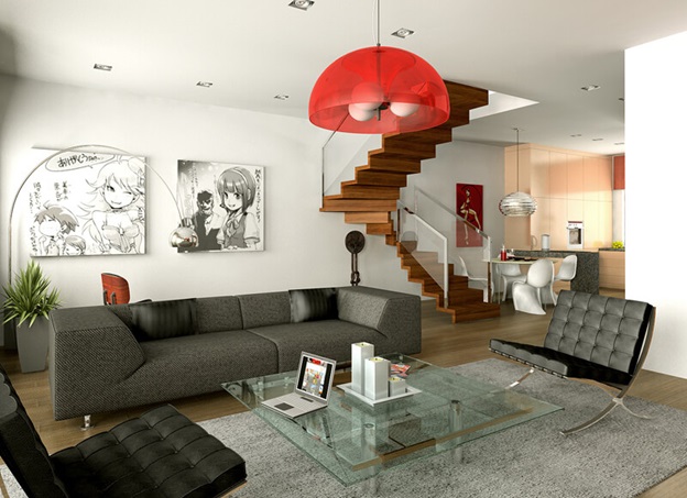 Một số mẫu phòng khách đẹp có cầu thang bạn nên tham khảo cho ngôi nhà của mình? 