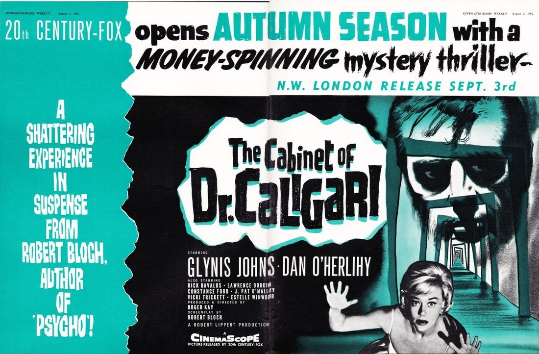 THE CABINET OF CALIGARI BOX OFFICE USA 1962