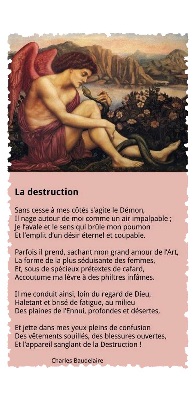 La destruction" poème de Charles Budelaire