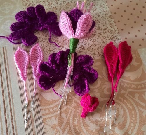 Fuschias au crochet