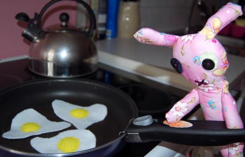 felt fried eggs easy handmade