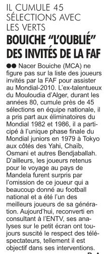 Bouiche Nasser l’oublié comme toujours