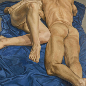 Philip Pearlstein - male & female reclining 1965