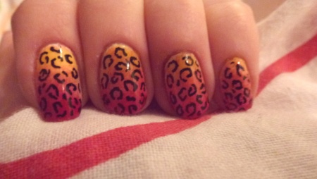 Nail Art guépard et dégradé :)