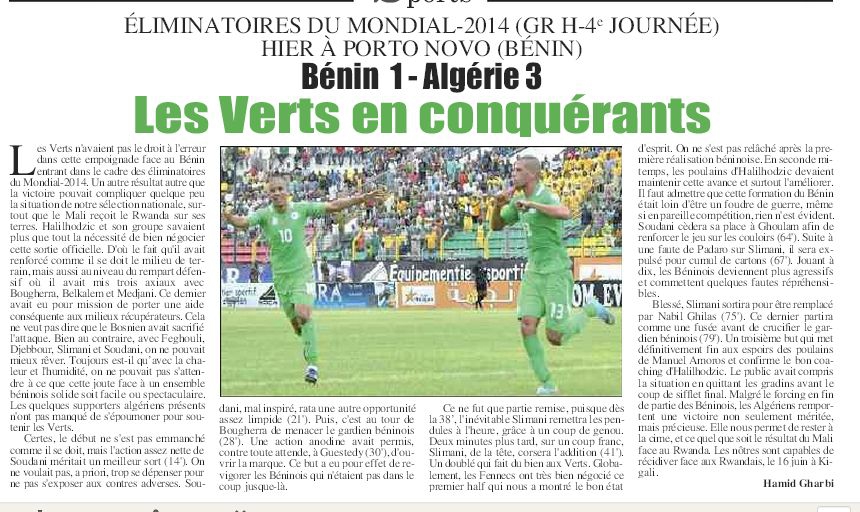 Dimanche 9.6.2013 à porto-novo Bénin-EN 1-3 Q.C.M