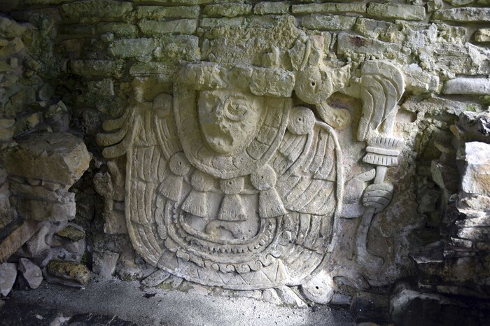 Chiapas - Palenque - Sculpture au temple del Conde