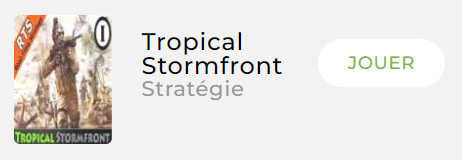 Illustration d'un accès au jeu « Tropical Stormfront »