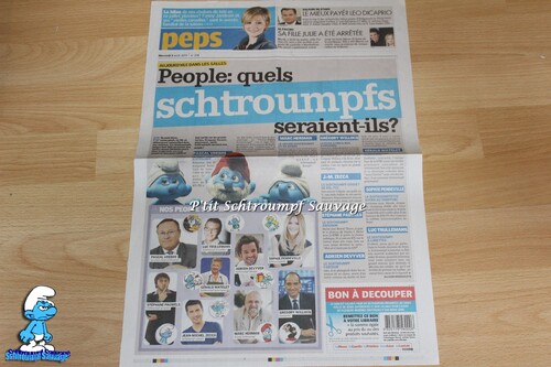 Journal La Meuse du 3/08/2011 : article "People : quels Schtroumpfs seraient-ils ?"