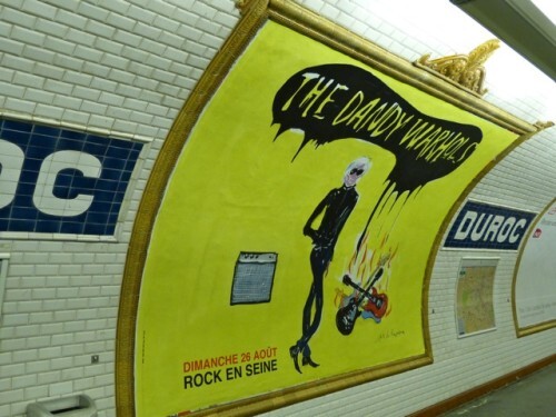 affiche métro Duroc rock en scène Dandy Warhols JP Delhom
