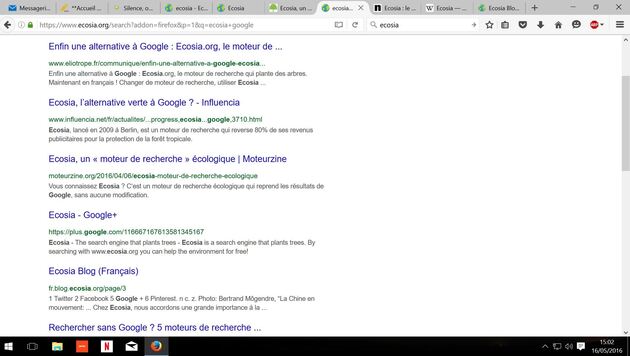  Ecosia, un moteur de recherche écolo qui plante des arbres...