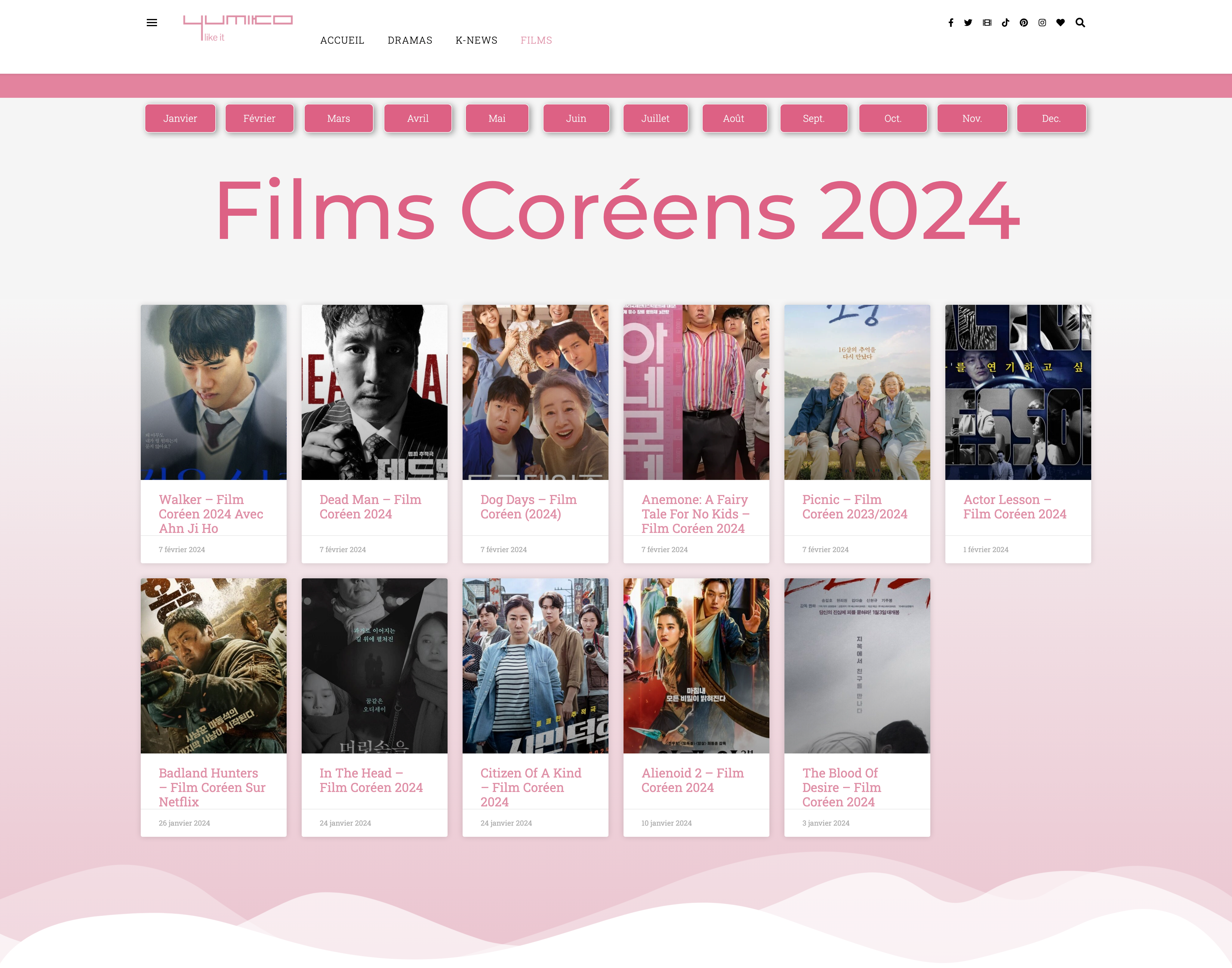 Nouvelle page Films Coréen 2024