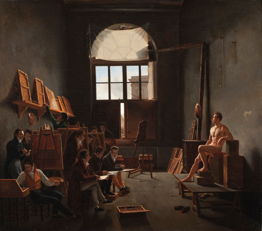 le week-end , un thème , un tableau . L'atelier du peintre . 1 .