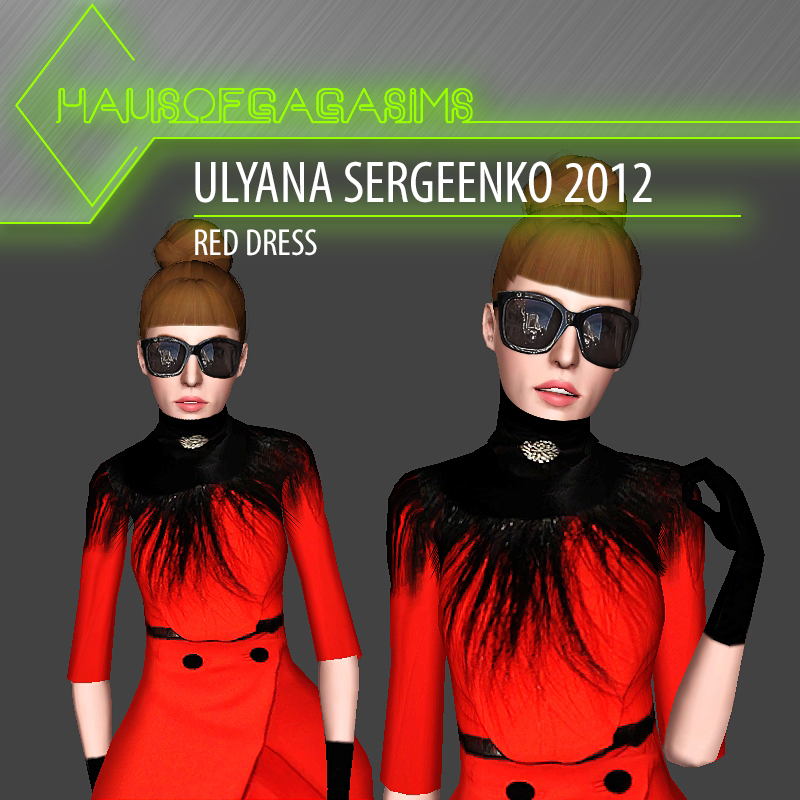 ULYANA SERGEENKO 2012 RED DRESS