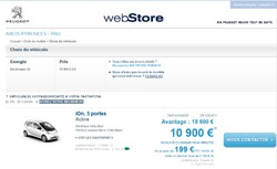 Peugeot iOn à moins de 11000€ (source : peugeotwebstore.com)