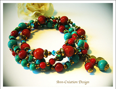 - Turquoise / Corail Mixed