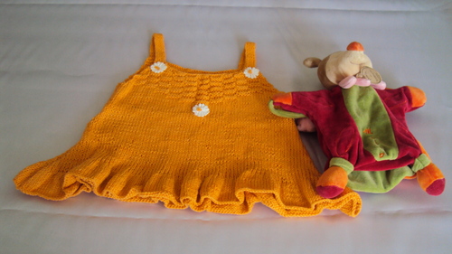Robe Couleur Orange pour bébé de 1 à 2 ans REF L'orange