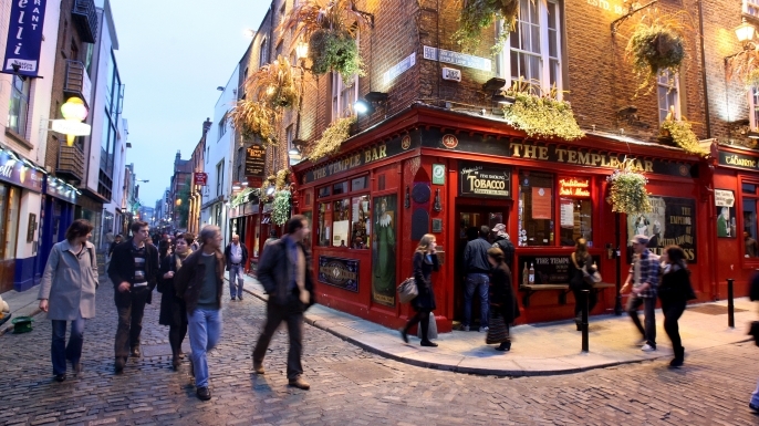 Temple Bar pub in Dublin, Ireland. (Credit: Chris Jackson/Getty Images)