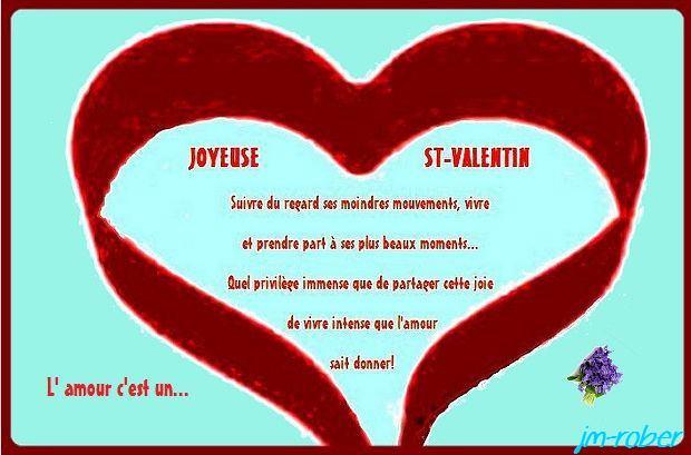 Saint Valentin ….Un weekend en amoureux