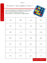 Puissance 4 des syllabes et mots simples