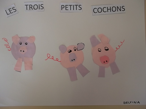 Arts visuels et les tois petits cochons