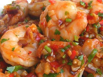 Crevettes à la façon Sichuan Crevettes à la façon Sichuan