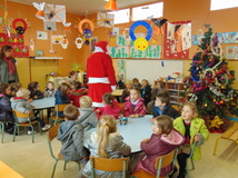 Le Père Noël à l'école