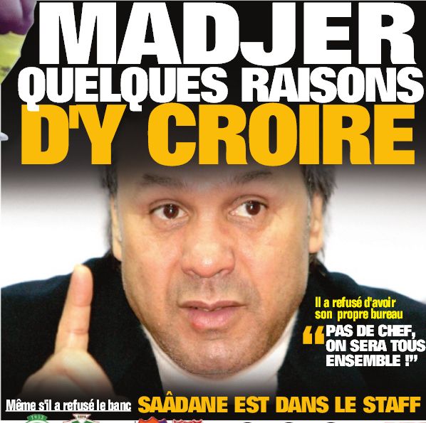 Madjer nouveau sélectionneur