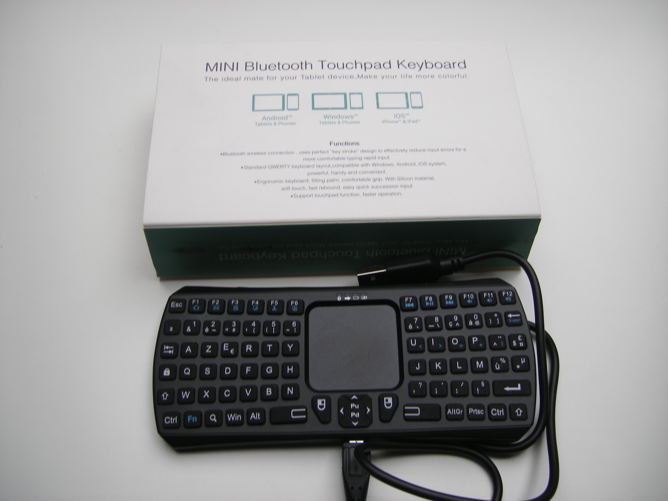 Mini clavier Bluetooth Azerty JELLY COMB - caro-test