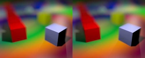 Zone de mise au point 2 en vue stéréo