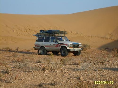Maroc Au petit matin dans les dunes du côté de Laayoune