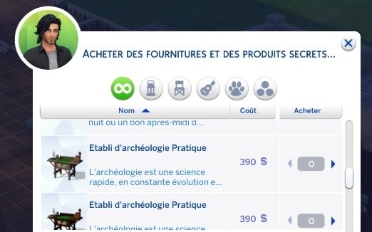 Compétence "Archéologie"