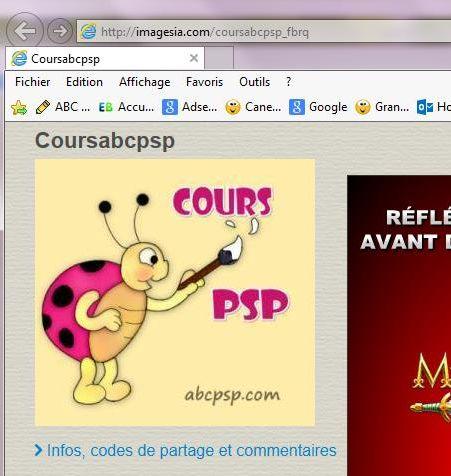12-Placer un image dans un commentaire sur un Blog autre que le nôtre.