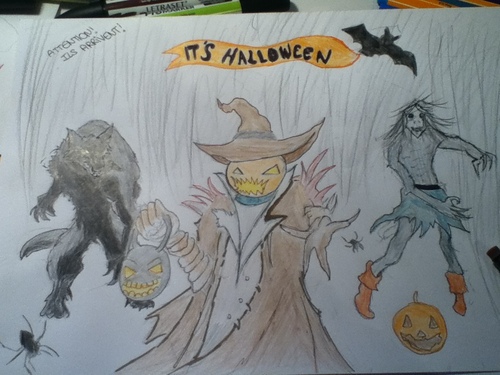 Sujet 2: Dessins Halloween des participants!