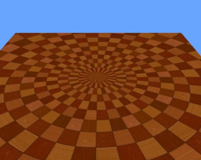 Plan avec un vertex extrudé + texture en projection sphere