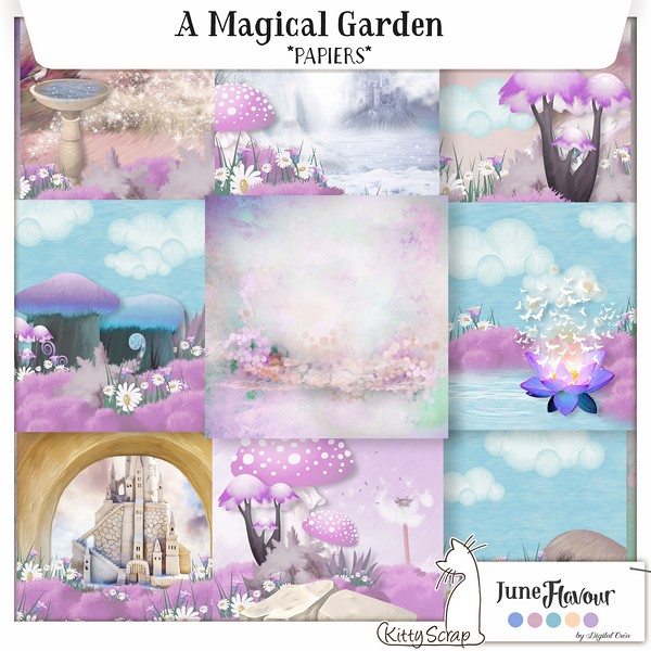 June flavour - papiers a magical garden de kittyscrap