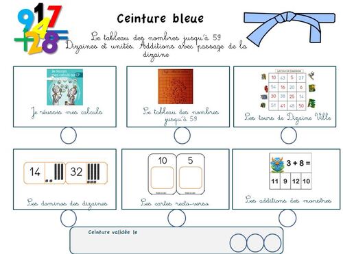 Ceintures Maths Nombres et Calculs CP