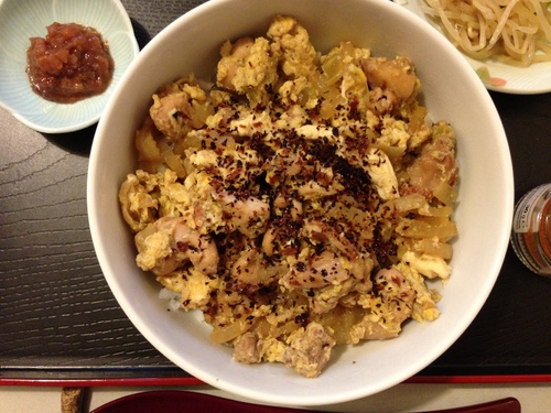 OYAKŌ-DON (親子丼) au poulet rôti avec Mentsuyu