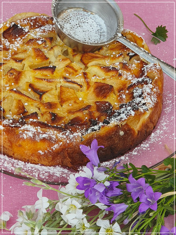 FLAN LÉGER AUX POMMES,MIEL,FLEURS D'ORANGER