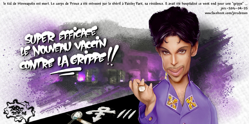 JERC 2016-04-25, caricature Prince. Heureusement il nous reste les petits Lu  ! www.facebook.com/jercdessin Cliquer sur la photo pour voir en plus grand