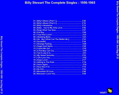 Billy Stewart : CD " The Complete Singles : 1956-1965 " Soul Bag Records DP 23 [ FR ]