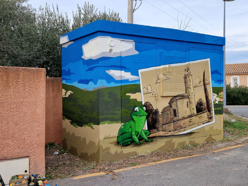 Jerc et la Maire St Geniès de Fontedit décembre 2023 rue des Boudounes direction Chapelle Fulcran merci à la Maire St Geniès de Fontedit décembre 2023