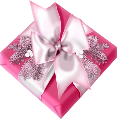 Pere noel et accessoires en rose 