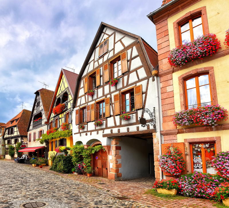 Bergheim, Alsace, France image stock. Image du construction - 60019151